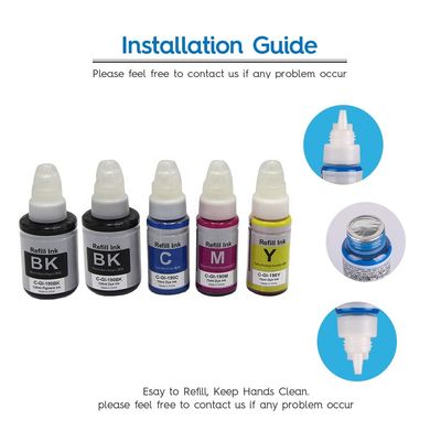 GI190 GI 190 GI-190 70ML جوهر سازگار با آب Dtg Eco Canon PIXMA G2110 G3110